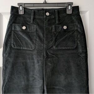 J. Crew Black Wide Leg Pants Velvet Sailor Style - Sz 28